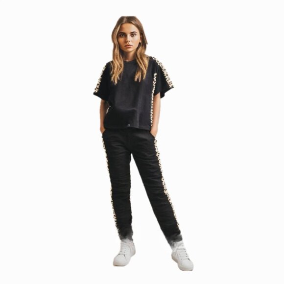 Judy Blue Tuxedo Black Leopard Stripe Skinny Jeans, Size 5/27 - Picture 1 of 8
